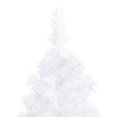 thumbnail image 4 of vidaXL Corner Artificial Christmas Tree LEDs&Ball Set White 210 cm PVC, 4 of 5