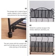 thumbnail image 3 of OUNONA  Wrought Iron Bookshelf Desktop Storage Rack Practical, 3 of 8
