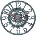 thumbnail image 1 of 12 Inch Outdoor Wall Clock Waterproof Quartz Battery Operated Retro Round Clock for Home Kitchen Living Room - Not Silent (Turquoise), 1 of 5