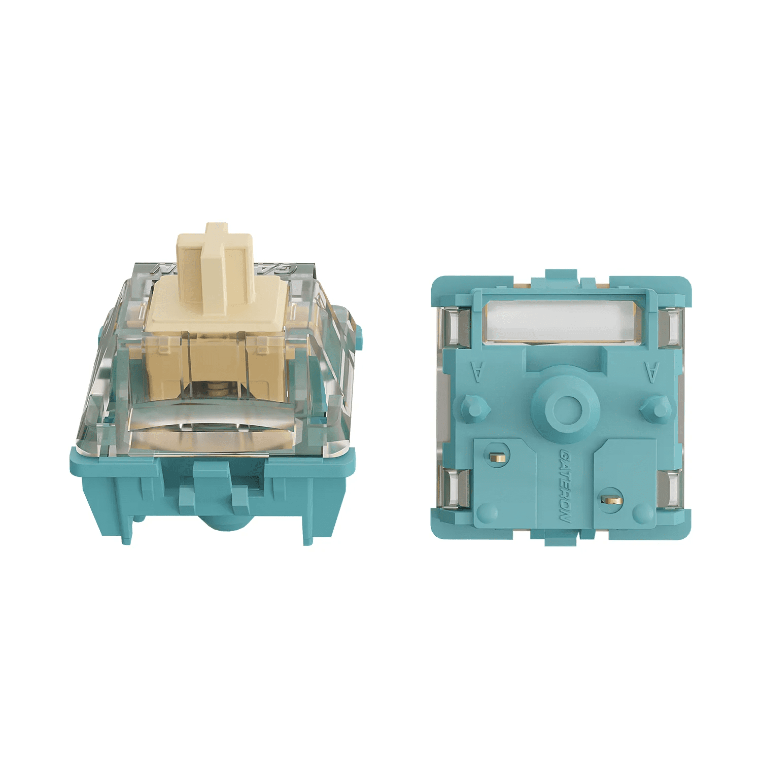 GATERON Dual-rail Lunar Probe Linear Switch Set, 45gf 22mm Double-Stage Spring POM Stem Mechanical Keyboard Switches (35PCS)
