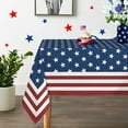thumbnail image 6 of Rectangle 4th of July Tablecloth 60X84 Inch, Memorial Day Patriotic Tablecloth, Polyester Waterproof Wrinkle Resistant Washable Tablecloth,Holiday Kitchen Independence day Festival Dining Room Decor, 6 of 6