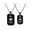 Black, variant on A Pair of His Queen & Her King Match Necklaces for Couples, Men and Women Yellow Color Titanium with 48cm and 58cm Bead Chain SN118 ?Yellow Pairs?