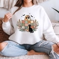 thumbnail image 5 of Patchwork Halloween Ghost and Cat Png, Retro Spooky Floral Halloween – T-Shirt, Hoodie & Sweatshirt – Halloween Fashion –, 5 of 6