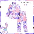 thumbnail image 2 of Conjunto de pijamas de Disney Stellalou para niños, primavera y otoño, ropa fina de seda helada para niñas y niños, ropa de casa de Año Nuevo para niños de 8 altura 95-105cm zhangmengya CONDUJO, 2 of 2
