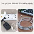 thumbnail image 4 of 5 correas de cable reutilizables para sujetar cables, organizador de cables, enrollador para auriculares, cargador de teléfono, ratón, almacenamiento para el hogar y la cocina, verde 582, 4 of 5