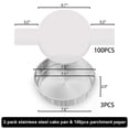thumbnail image 3 of Juego de moldes para tartas AWTBDP redondos de acero inoxidable de 7 pulgadas (juego de 3), 3 of 7