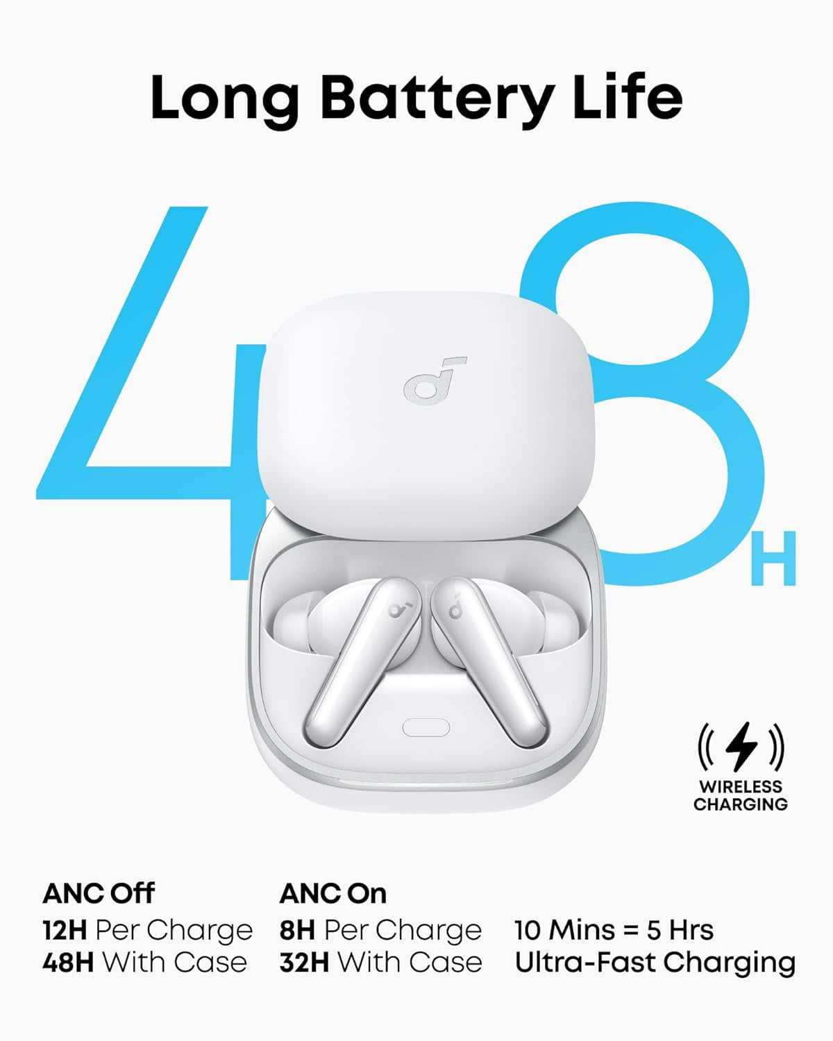 Soundcore Liberty 5 Noise-Cancelling Earbuds, Adaptive ANC, 2x Voice Reduction, Dolby Audio, 6-Mic AI Calls