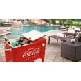 thumbnail image 6 of Leigh Country CP 98105 Metal Embossed Retro Outdoor 60 Qt. Cooler Red, 6 of 7