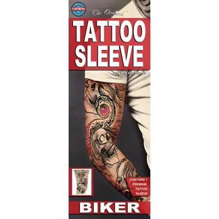 Tinsley Transfers Biker Tattoo FX Sleeve, Small/Medium