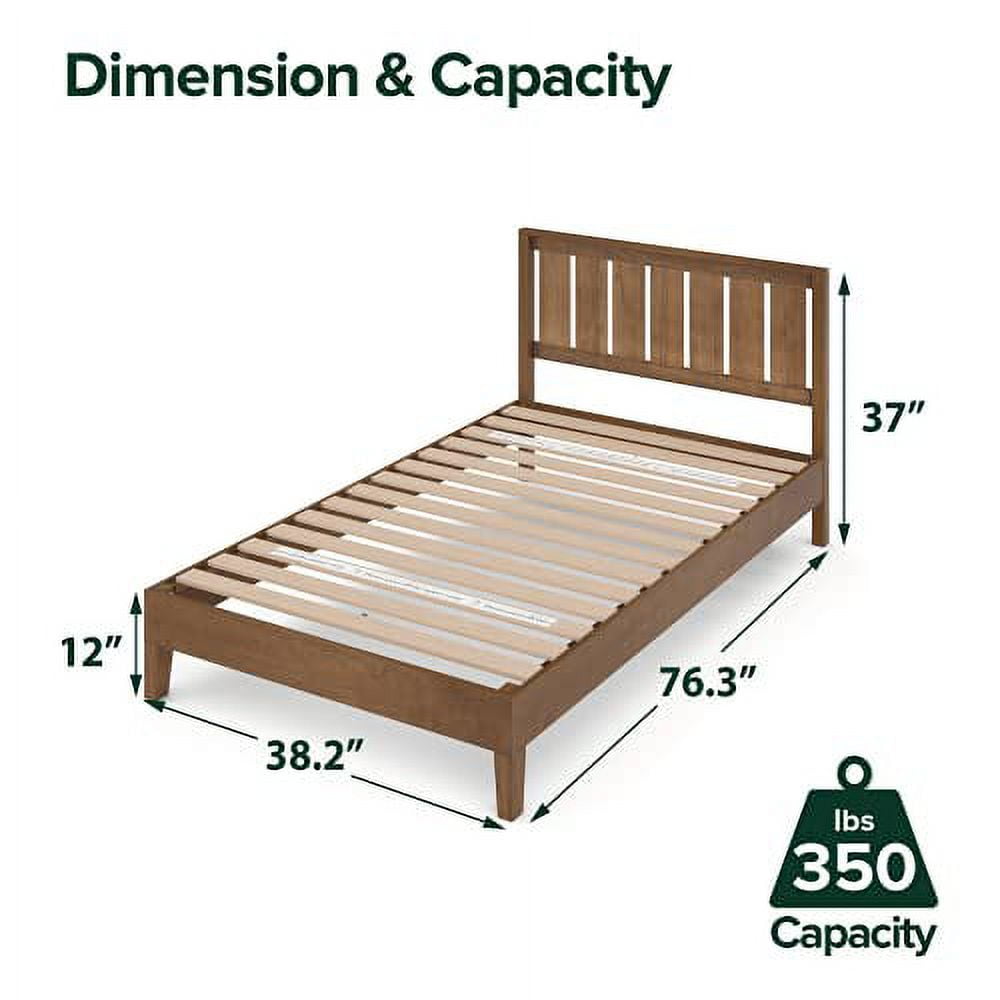 ZINUS Alexis Deluxe Wood Platform Bed Frame with Headboard