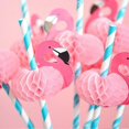 thumbnail image 5 of Flamingo Paper Straw Decorations, 50-Pack Disposable Cocktail Straws Decoration Party, 5 of 5