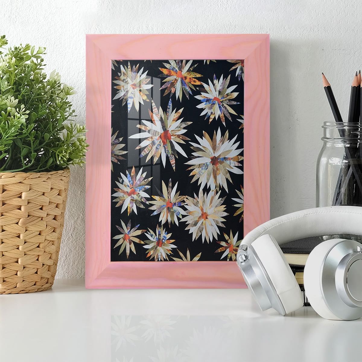 Starburst Too II - Framed Print w/glass - Sunset Pink