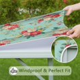 thumbnail image 6 of Pioneer Flower Floral Print Pattern Square Fitted Tablecloth with Elastic Edge,Square Table Cover,Washable Elastic Table Cover for Home Kitchen Party Decor 36"x36", 6 of 6