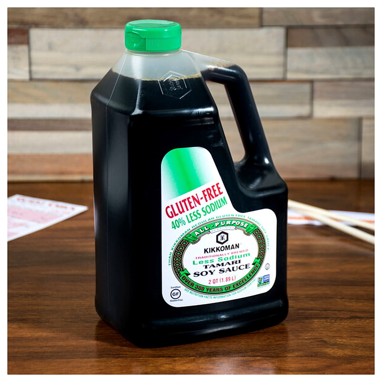 Kikkoman Gluten Free Traditionally Brewed Tamari Soy Sauce-40% Less Sodium 1.89L