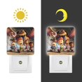 thumbnail image 3 of Max y los Caballeros de la Noche Luz nocturna LED con sensor de anochecer a amanecer para dormitorio, baño, pasillo, escaleras - Lámpara LED nocturna de enchufe, 0.5W - 1 pieza, 3 of 6