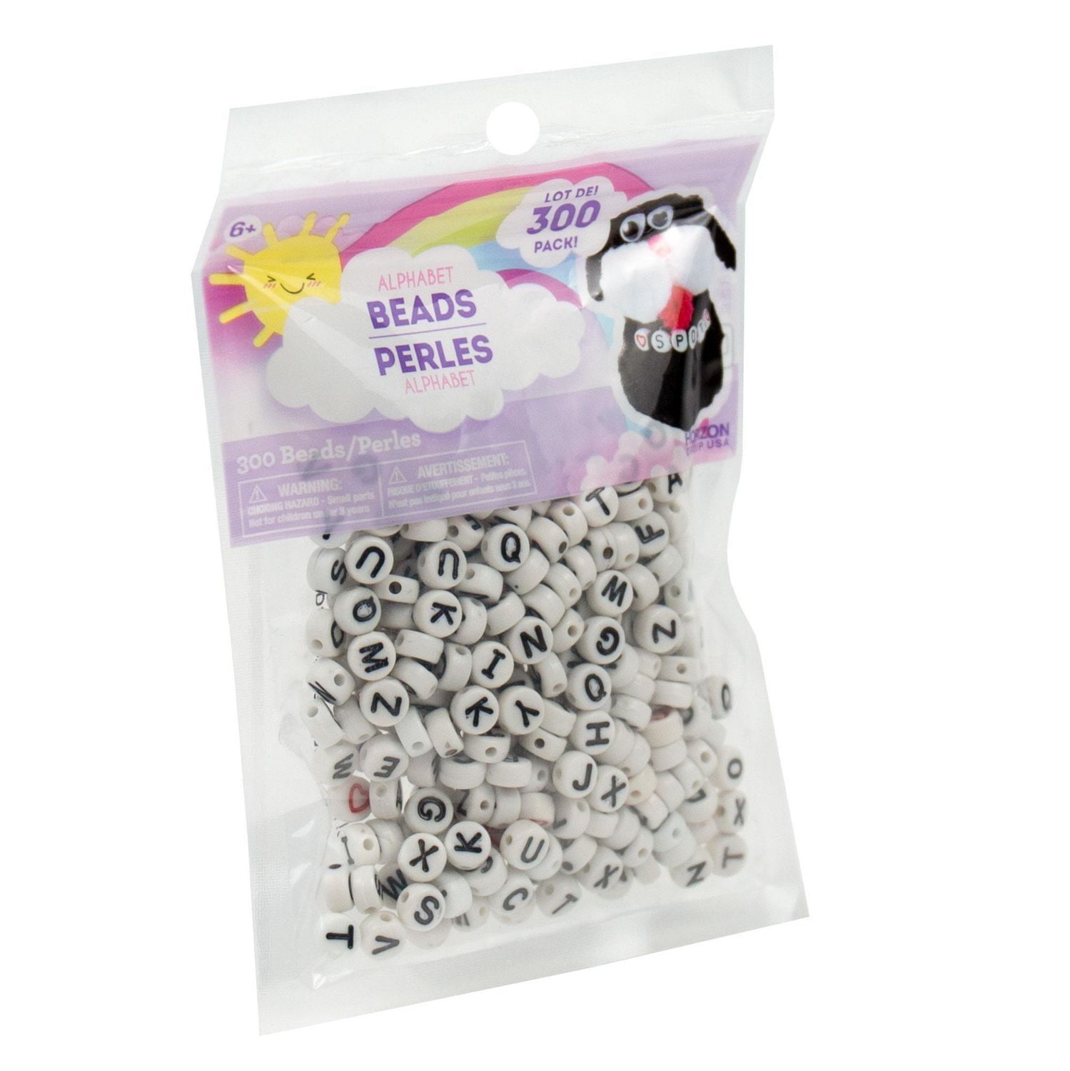 Horizon Group Usa Small White Alphabet Beads