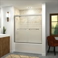 thumbnail image 3 of Transolid FBPT605808F-J-BN 58" High X 59" Wide Bypass Frameless Shower Door - Brushed, 3 of 5