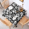 thumbnail image 2 of Black Paw Square Tablecloth,Waterproof Square Table Cover,Wipeable Spillproof Washable Table Cover for Home Kitchen Party Decor 42"X42"(107x107cm), 2 of 6