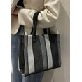 thumbnail image 3 of CoCopeaunt Fashion Stripe Straw Tote Hobo Handbag for Women Girls Large Canvas Shoulder Bag, 3 of 5
