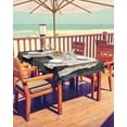 thumbnail image 2 of nqOlkjepod Vintage White Brown Bear Outdoor Tablecloth with Umbrella Hole & Zipper, Retro Country Rustic Wood Grain Rectangle Table Cover 60x84 Inch, Waterproof Table Cloth Protector for Patio, 2 of 7