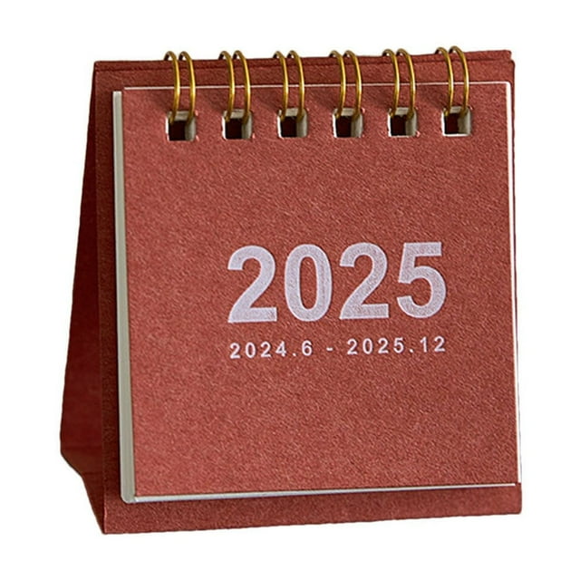 Mini Desk Calendar 2025 Unprinted Punch Card Countdown Planner for Desktop Use 7.5 cm x 6.5 cm x 3.5 cm Triangular Fold Design