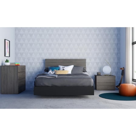 Nexera 4-Piece Bedroom Set With Bed Frame, Headboard, Nightstand & Dresser, Full