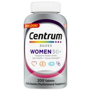 Centrum Silver Womens 50 Plus Vitamins, Multivitamin Supplement, 200 Count