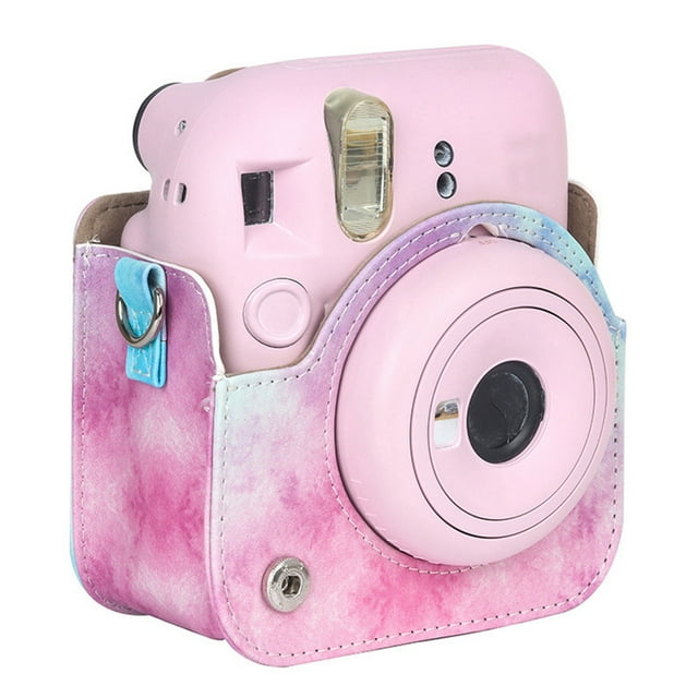 Mini Étui de Protection pour Appareil Photo, Sac en Cuir PU pour Appareil Photo Instantané avec Bandoulière Réglable pour Fujifilm Mini 12 Appareil Photo Instantané