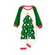thumbnail image 5 of Conjuntos de pijamas navideños familiares a juego: camisetas de manga larga con cuello redondo + pantalones con estampado de árbol de Navidad, mono o conjunto para perro., 5 of 10