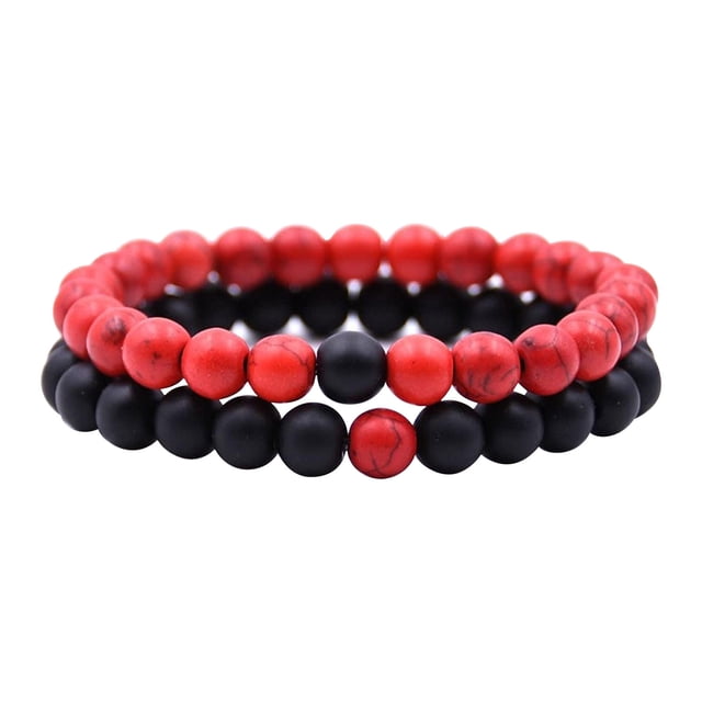Xihbxyly Pulsera de Piedra Negra Esmerilada, Elegante Accesorio para Parejas, Joyería Curativa de Los 7 Chakras, Atrae La Energía de La Riqueza, Complemento Versátil, Regalo Perfecto para Tu Pareja,
