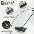 thumbnail image 4 of UBesGoo 17-Inch Rolling Lawn Aerator, Heavy Duty Galvanized Steel with 48" Handle for Soil Aeration, Black, 4 of 10
