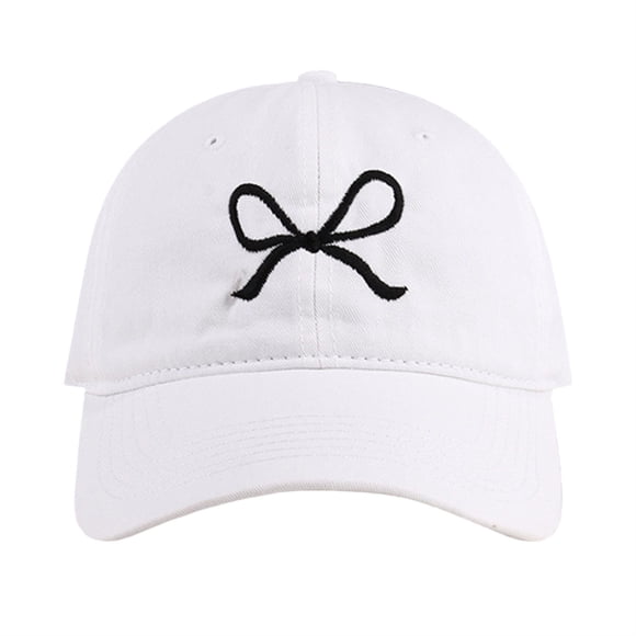 GDREDA Women Cap Womens Trendy Cute Bow Baseball Cap Preppy Sun Cap Hiking Travel Trucker Hat Accessories,White