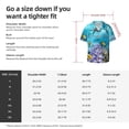 thumbnail image 4 of Lafuoo Corals and Tropical Fish Pattern Men's Cuban Collar Short Sleeve Shirt, Button-Down Resort Beach Pocket Shirt-Medium, 4 of 7