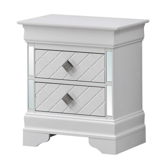 Glory Furniture Verona Nightstand in White Color
