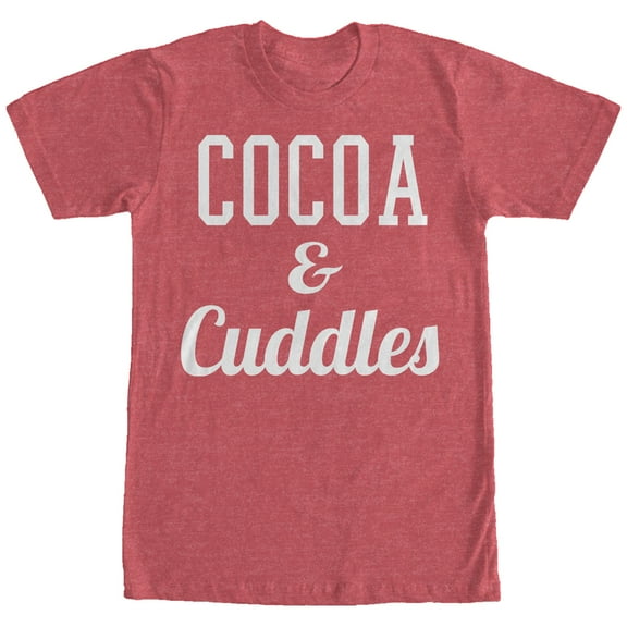 Women's CHIN UP Cocoa and Cuddles Boyfriend Graphic Tee Red Heather Medium