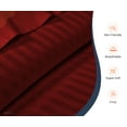 thumbnail image 3 of SGI Bedding Egyptian Cotton Top Split Sheet Set Stripe Adjustable Bed 30" Split Head King 600 TC 15" Deep Burgundy, 3 of 9