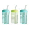 thumbnail image 1 of The First Years Squeeze & Sip Vasos con pajita para niños pequeños, vaso de transición exprimible con pajita de silicona, suministros de alimentación para niños pequeños, 7 onzas, 3 unidades, a partir, 1 of 5