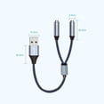 thumbnail image 3 of SURJDE USB to 3.5mm Jack Audio Adapter USB Sound Card Jack Audio Adapter with 3.5mm Headphone and Microphone Jack Compatible with PC,Laptop,Linux, Desktops,PS4，PS5and More Device, 3 of 7