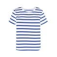 thumbnail image 4 of Posijego Women's Striped Casual T-Shirts Summer Short Sleeve Shirts for Women Crew Neck Loose Soft Graphic Tee Shirts, 4 of 9