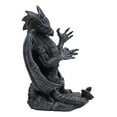 thumbnail image 2 of Gothic Standing Guardian Dragon With Outstretched Arm Cell Phone Holder Figurine, 2 of 5