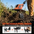 thumbnail image 5 of Tanbaby Cordless Electric Tiller, 360RPM Garden Tiller Cultivator, Battery Powered Rototiller with 2 * 4.0Ah Batteries, 9" Width, 6.7" Depth for Weeding, Gardening & Soil Cultivation, 5 of 10