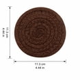 thumbnail image 2 of 4 Pcs Round Woven Coasters Set, Cotton Absorbent Drink Coasters, Heat Resistant Tabletop Protectors for Coffee Tables & Desks(Red), 2 of 5