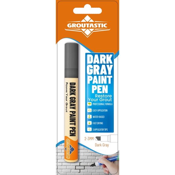 Marcador para juntas Groutastic gris oscuro impermeable para retoques