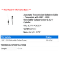 thumbnail image 2 of Automatic Transmission Kickdown Cable - Compatible with 1987 - 1990 Oldsmobile Cutlass Cruiser 2.5L 4-Cylinder 1988 1989, 2 of 2