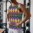 thumbnail image 5 of Logiee Mardi Gras4 Print Men's Workout Tank Top,Quick Dry Workout Tank Top,Gym Muscle Tee,Fitness Bodybuilding Sleeveless T Shirt-Large, 5 of 7