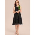 thumbnail image 3 of Drtj 2-14T Kids Junior Bridesmaid Wedding Dress A-line Scoop Knee-Length Chiffon Flower Girl Dresses, 3 of 6