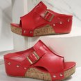 thumbnail image 3 of SACFOF Womens Wedge Sandals With Strap for Dressy Ladies Sandals Casual 2.56 Inch Wedge, 3 of 6
