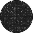 thumbnail image 1 of Ahgly Company Indoor Round Patterned Night Black Area Rugs, 7' Round, 1 of 6