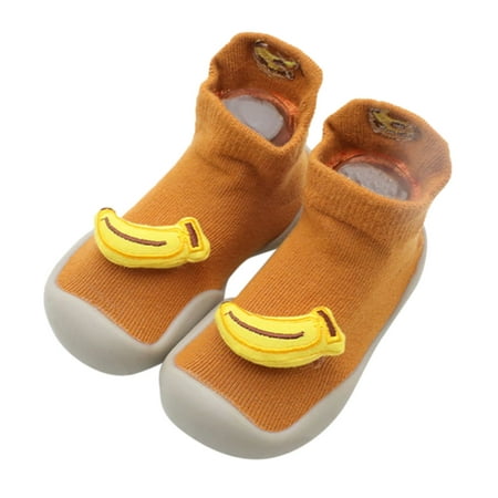 

NIUREDLTD Baby Home Slippers Cartoon Warm House Slippers For Lined Winter Indoor Shoes Toddler Socks Size 26
