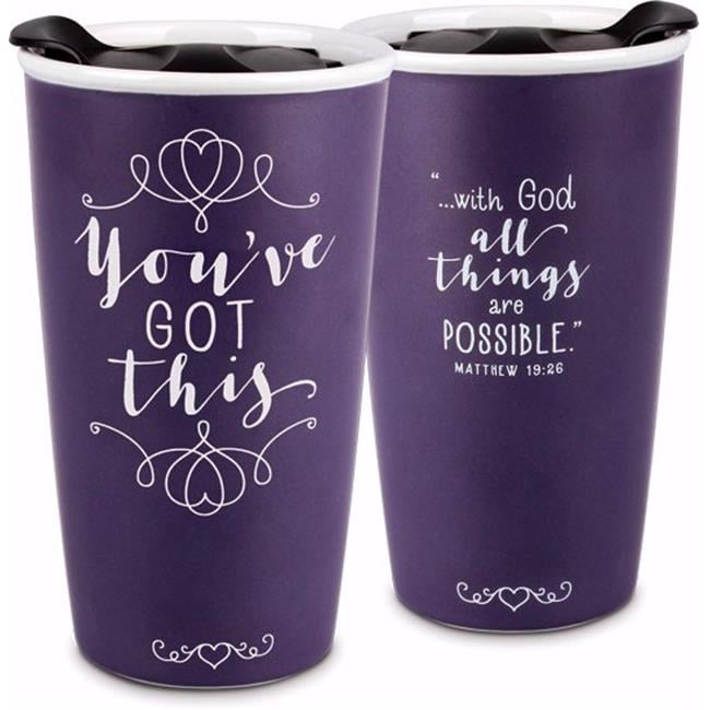 12 Ounce With God All Things Are Possible Matthew 19:26 Double Wall Tumbler